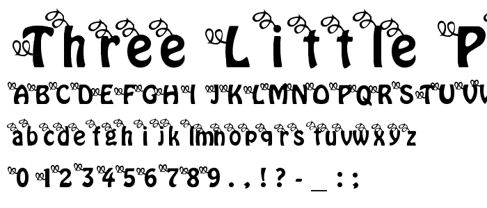 Three Little Pink Pigs font